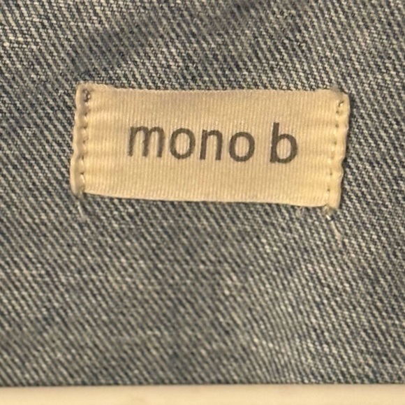 Mono B Denim Jacket Large Crop top Style Type Blue outdoor night out - Picture 6 of 13